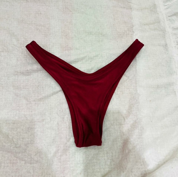 Maroon red high waist panty